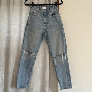 Zara Mom Distressed Jeans